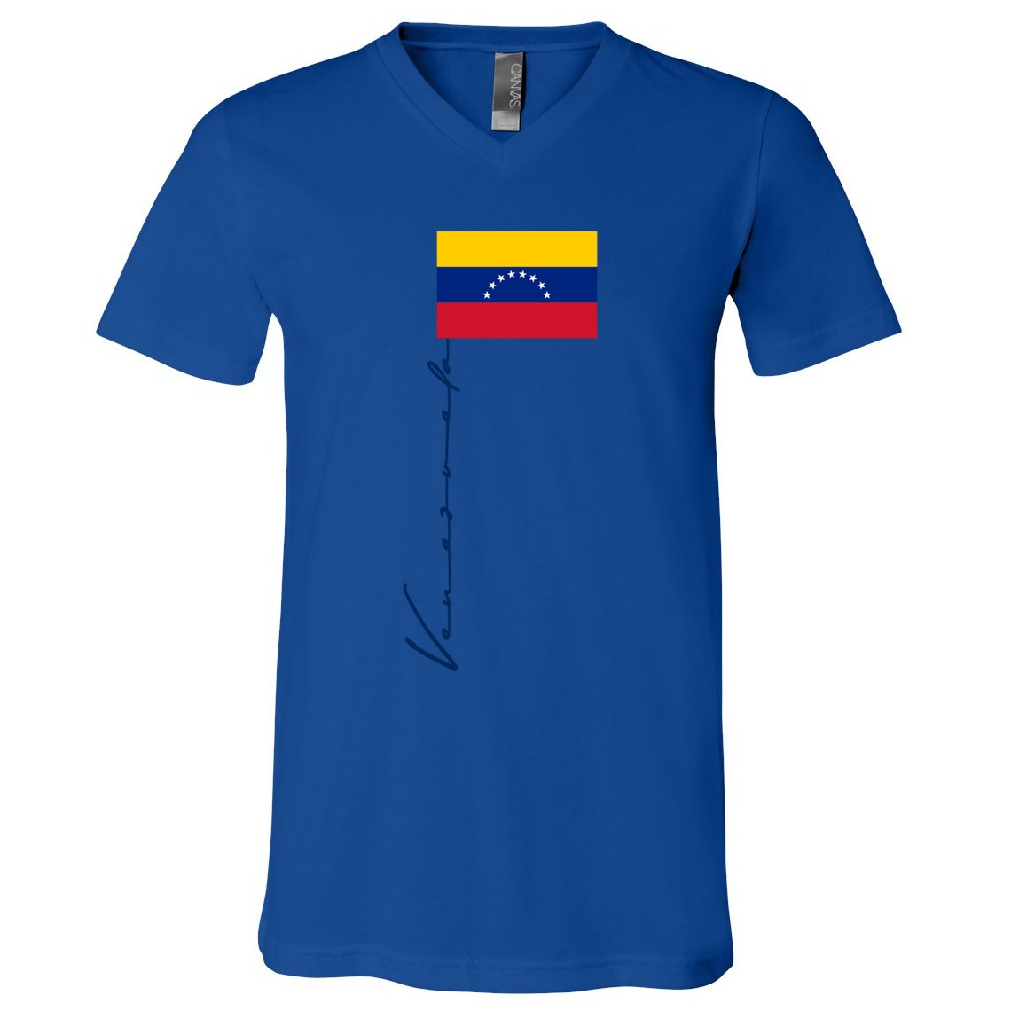 Venezuela Flag Signature Patriotic Pole Flag Cool Gift V-Neck T-Shirt