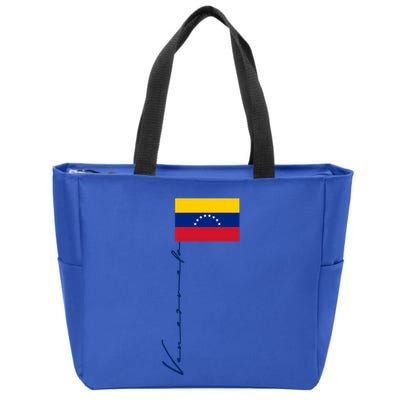 Venezuela Flag Signature Patriotic Pole Flag Cool Gift Zip Tote Bag