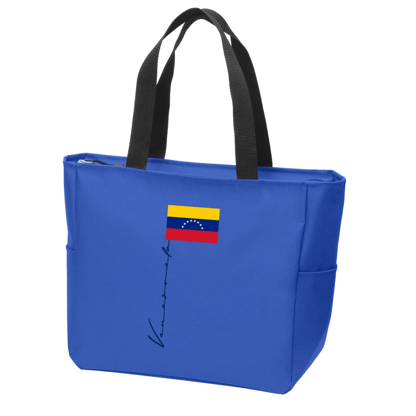 Venezuela Flag Signature Patriotic Pole Flag Cool Gift Zip Tote Bag
