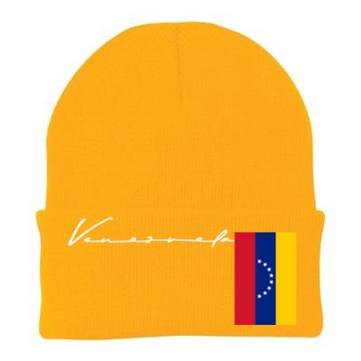 Venezuela Flag Signature Patriotic Pole Gift Knit Cap Winter Beanie