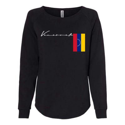 Venezuela Flag Signature Patriotic Pole Gift Womens California Wash Sweatshirt