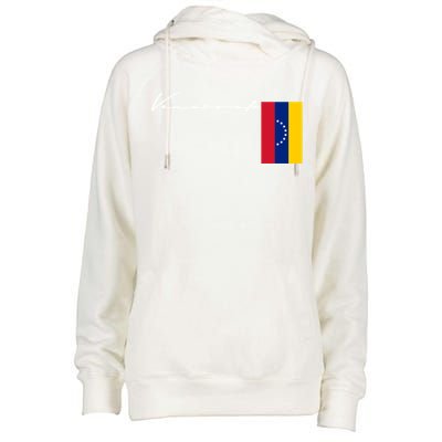 Venezuela Flag Signature Patriotic Pole Gift Womens Funnel Neck Pullover Hood