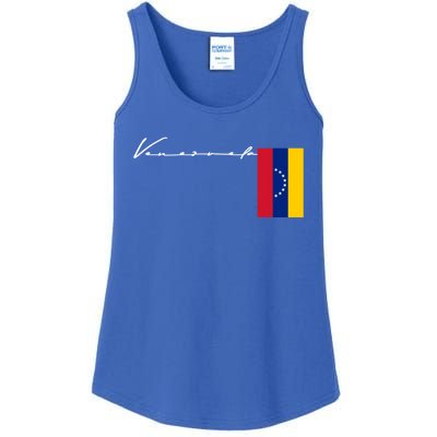 Venezuela Flag Signature Patriotic Pole Gift Ladies Essential Tank