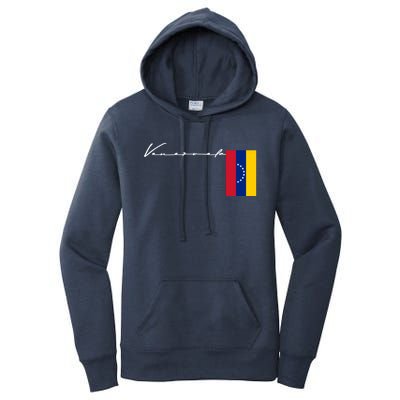 Venezuela Flag Signature Patriotic Pole Gift Women's Pullover Hoodie