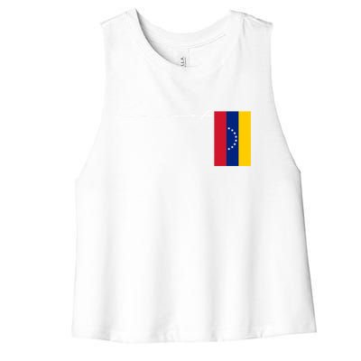 Venezuela Flag Signature Patriotic Pole Gift Women's Racerback Cropped Tank