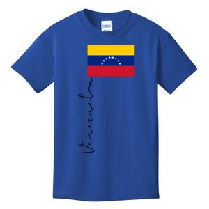 Venezuela Flag Sport Pole Signature Cool Gift Kids T-Shirt