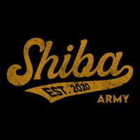 Vintage Funny Shiba Army Coin Script Bold Font Shiba Inu T-Shirt