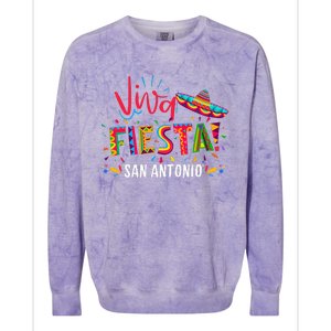 Viva Fiesta San Antonio Cinco De Mayo Sombrero Colorblast Crewneck Sweatshirt