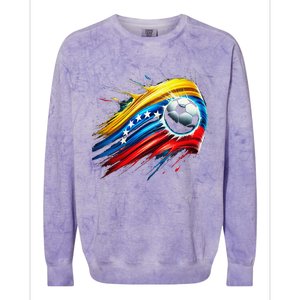 Venezuelan Flag Soccer Colorblast Crewneck Sweatshirt