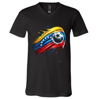 Venezuelan Flag Soccer V-Neck T-Shirt