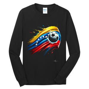 Venezuelan Flag Soccer Tall Long Sleeve T-Shirt