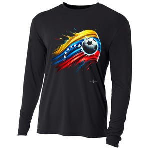 Venezuelan Flag Soccer Cooling Performance Long Sleeve Crew