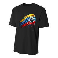 Venezuelan Flag Soccer Youth Performance Sprint T-Shirt