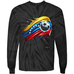 Venezuelan Flag Soccer Tie-Dye Long Sleeve Shirt