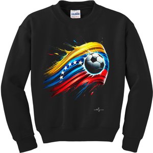 Venezuelan Flag Soccer Kids Sweatshirt