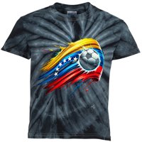 Venezuelan Flag Soccer Kids Tie-Dye T-Shirt