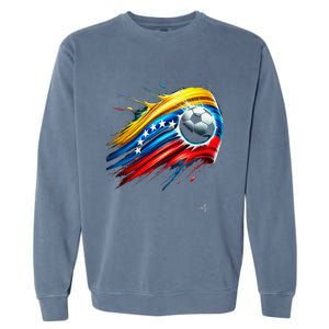 Venezuelan Flag Soccer Garment-Dyed Sweatshirt