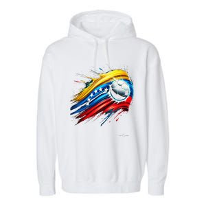 Venezuelan Flag Soccer Garment-Dyed Fleece Hoodie