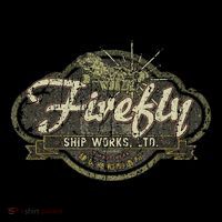 Vintage Firefly Ship Works Distressed Flat Bill Trucker Hat