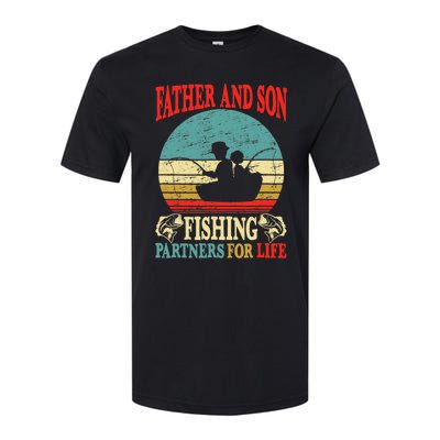 Vintage Father Son Fishing Partners For Life Dad Matching Softstyle® CVC T-Shirt