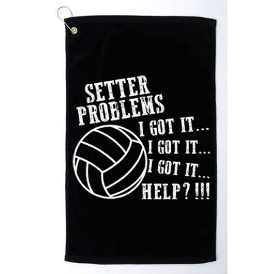 Volleyball Funny Setter Problems Beach Hobby Sport Summer Platinum Collection Golf Towel