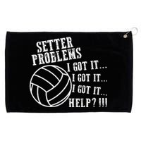 Volleyball Funny Setter Problems Beach Hobby Sport Summer Grommeted Golf Towel