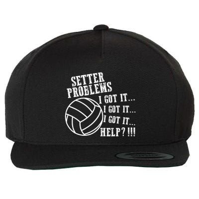 Volleyball Funny Setter Problems Beach Hobby Sport Summer Wool Snapback Cap