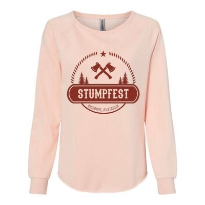 Vintage Funny Stumpfest 2023 Brisbane Get Sweaty Womens California Wash Sweatshirt