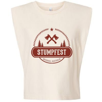 Vintage Funny Stumpfest 2023 Brisbane Get Sweaty Garment-Dyed Women's Muscle Tee