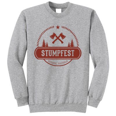 Vintage Funny Stumpfest 2023 Brisbane Get Sweaty Tall Sweatshirt