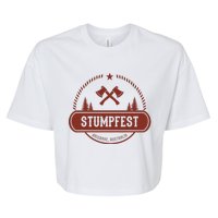 Vintage Funny Stumpfest 2023 Brisbane Get Sweaty Bella+Canvas Jersey Crop Tee