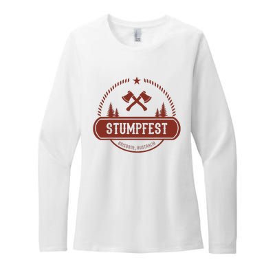 Vintage Funny Stumpfest 2023 Brisbane Get Sweaty Womens CVC Long Sleeve Shirt