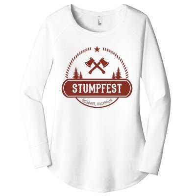 Vintage Funny Stumpfest 2023 Brisbane Get Sweaty Women's Perfect Tri Tunic Long Sleeve Shirt