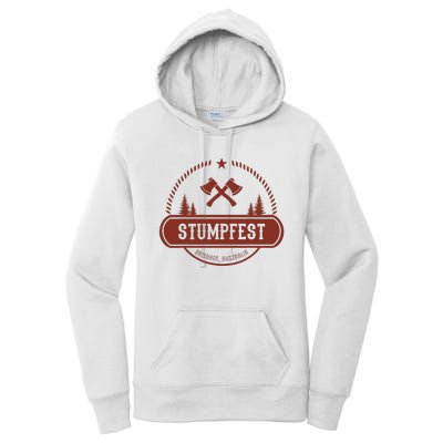 Vintage Funny Stumpfest 2023 Brisbane Get Sweaty Women's Pullover Hoodie