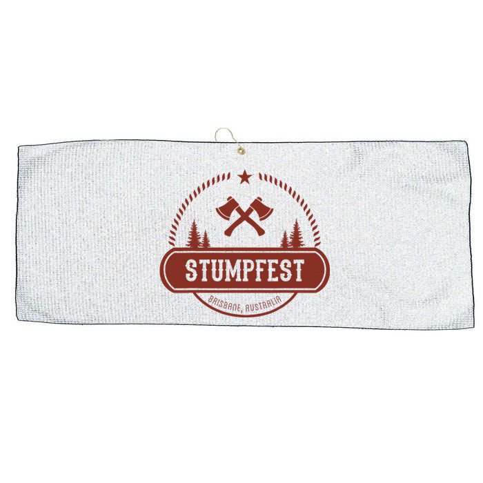 Vintage Funny Stumpfest 2023 Brisbane Get Sweaty Large Microfiber Waffle Golf Towel