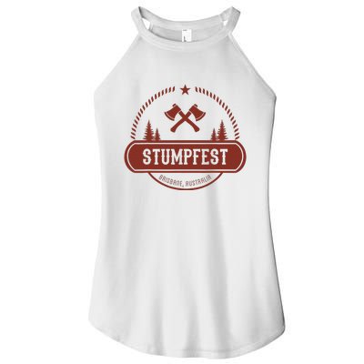 Vintage Funny Stumpfest 2023 Brisbane Get Sweaty Women's Perfect Tri Rocker Tank