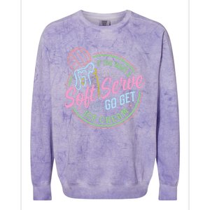 Volleyball Funny Soft Serve Saying Colorblast Crewneck Sweatshirt