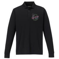 Volleyball Funny Soft Serve Saying Performance Long Sleeve Polo