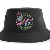 Volleyball Funny Soft Serve Saying Sustainable Bucket Hat