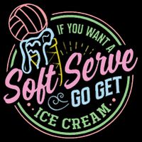 Volleyball Funny Soft Serve Saying Button