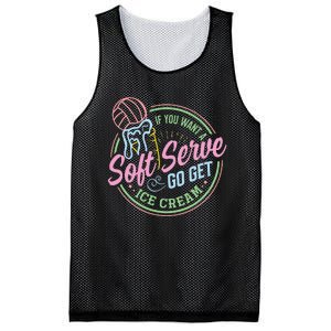 Volleyball Funny Soft Serve Saying Mesh Reversible Basketball Jersey Tank