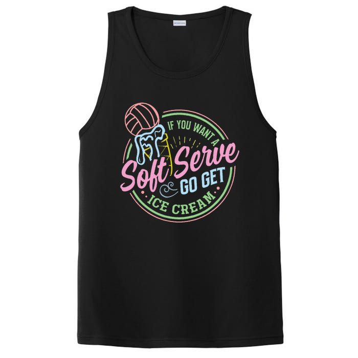 Volleyball Funny Soft Serve Saying PosiCharge Competitor Tank