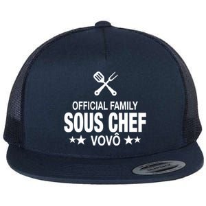 Vovo Family Sous Chef Funny Cooking Vovo Great Gift Flat Bill Trucker Hat