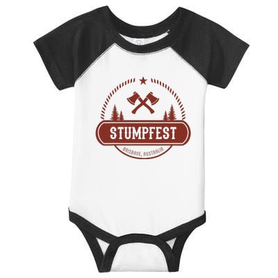 Vintage Funny Stumpfest 2024 Brisbane Get Sweaty Infant Baby Jersey Bodysuit