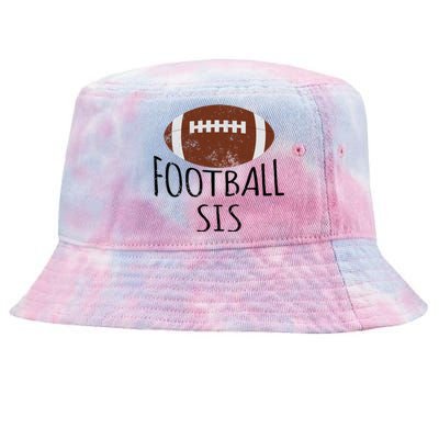 Vintage Football Sis American Football Fun Family Matching Cute Gift Tie-Dyed Bucket Hat