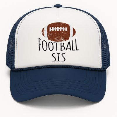 Vintage Football Sis American Football Fun Family Matching Cute Gift Trucker Hat