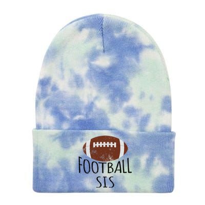 Vintage Football Sis American Football Fun Family Matching Cute Gift Tie Dye 12in Knit Beanie