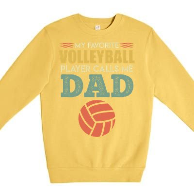 Volleyball Father Saying Volleyballer Gift Premium Crewneck Sweatshirt