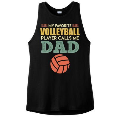 Volleyball Father Saying Volleyballer Gift Ladies PosiCharge Tri-Blend Wicking Tank