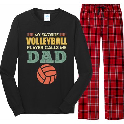 Volleyball Father Saying Volleyballer Gift Long Sleeve Pajama Set